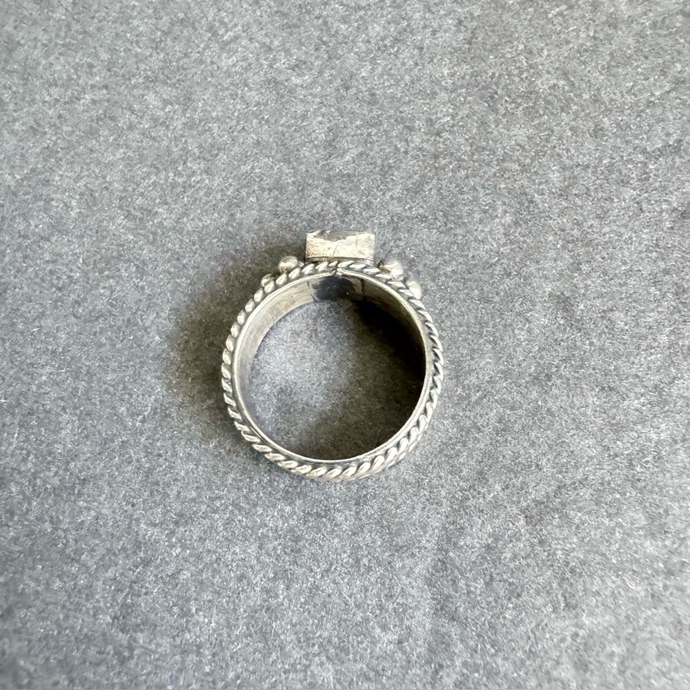 Vintage Lapis Lazuli Ring Sterling Silver Blue Gemstone Band Southwestern Size 6 - Picture 8 of 12